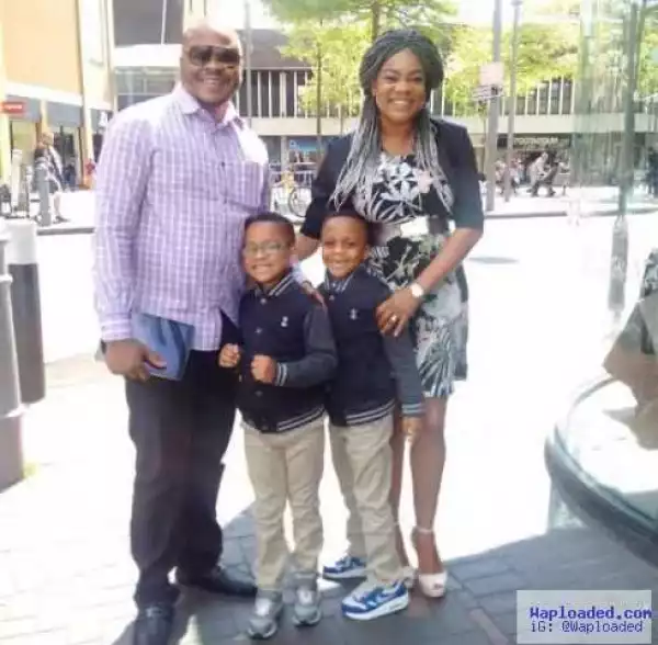 Lovely Family!! Actress Opeyemi Aiyeola, Husband And Their Kids Look Cute In New Photos